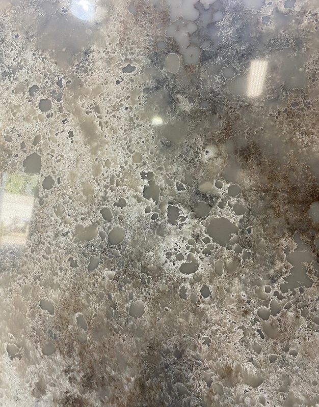 Galaxy Grey quartz slab close-up