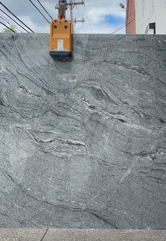 Viscont White granite slab close-up